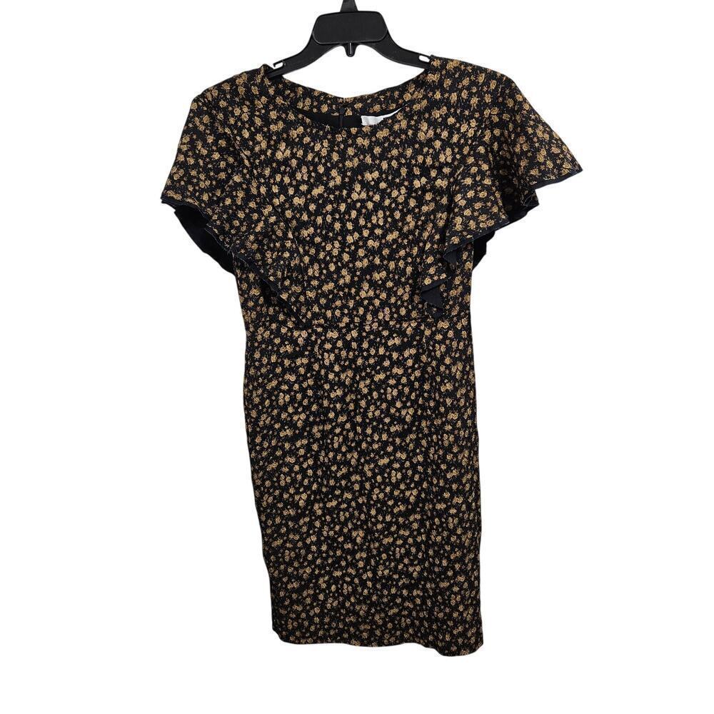 Anthropologie Tracy Reese Fluttered Floral Knee-Length Dress Size 10 Cottagecore - Picture 2 of 8